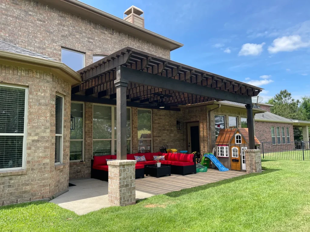 pergola at the backyard