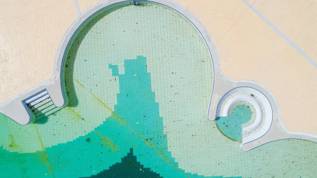 dirty pool that needs emergency cleaning